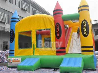 Crayon Bounce House With Slide By-Ic-036